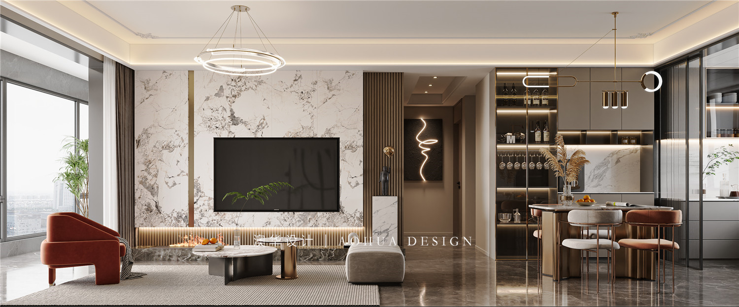 融創(chuàng)玖璽臺(tái)132㎡簡法輕奢混搭風(fēng)