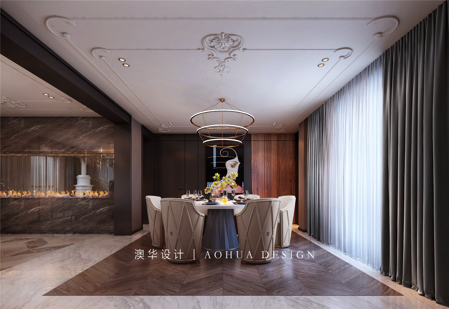 怡景江南360㎡現代法式+新中式