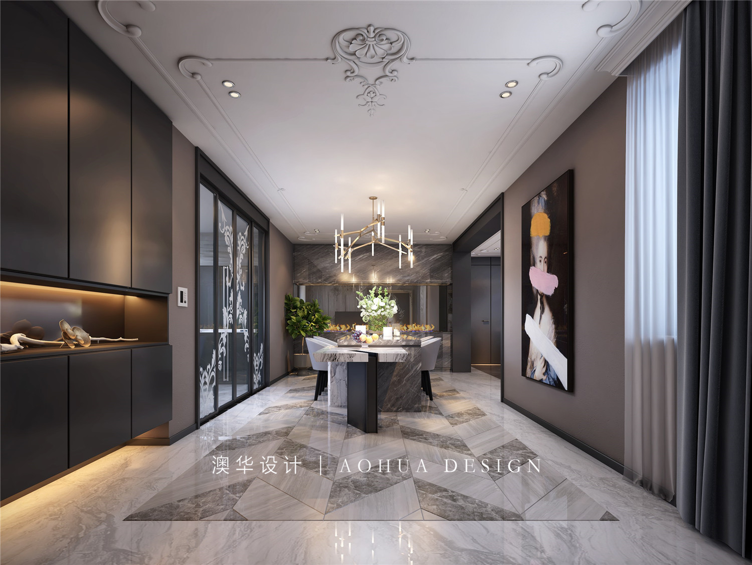 怡景江南360㎡現代法式+新中式