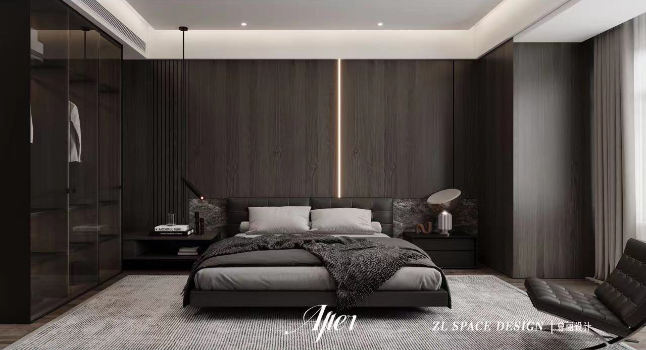 宸嘉100裝修效果圖,武漢裝修設計,意式輕奢