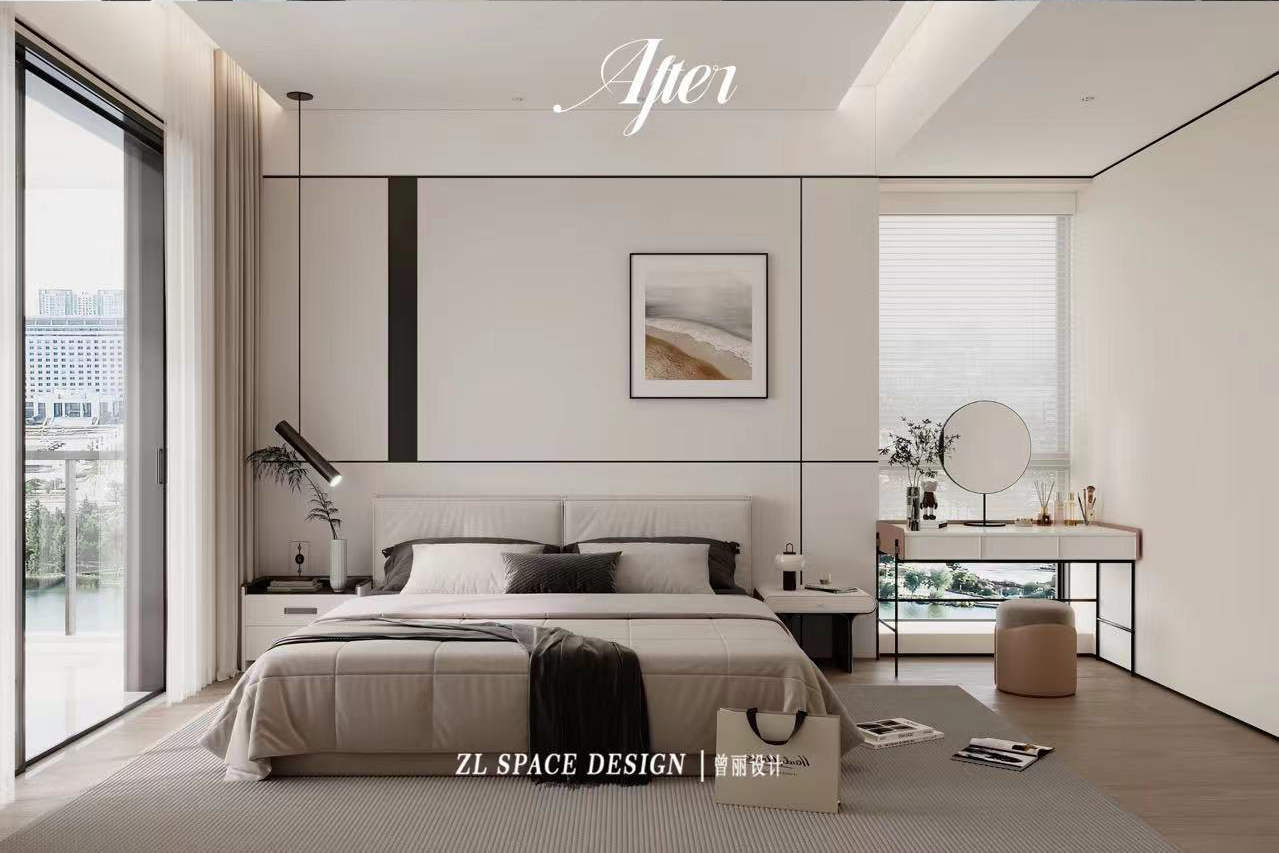 沙湖中心裝修效果圖,武漢裝修設(shè)計(jì),現(xiàn)代極簡(jiǎn)