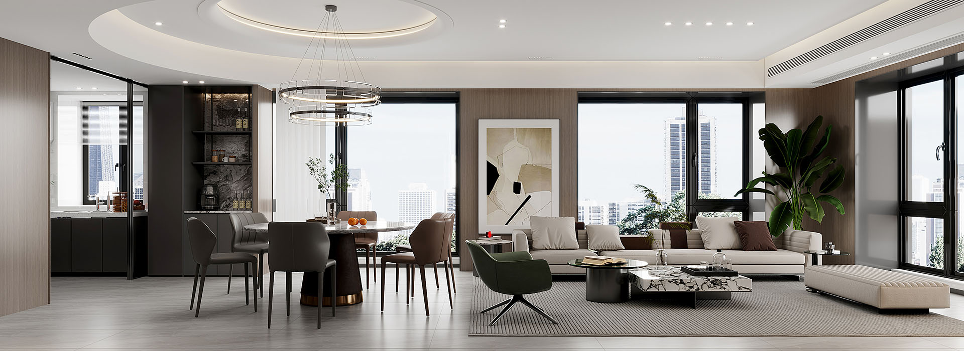 世茂天胤裝修,意式極簡