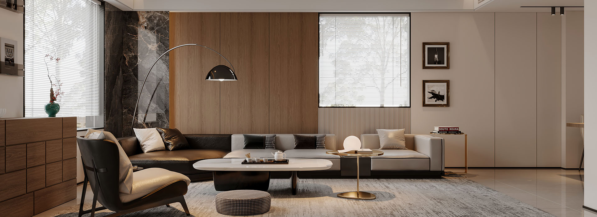 華僑城歡樂天際裝修效果圖,意式極簡,武漢室內(nèi)設計