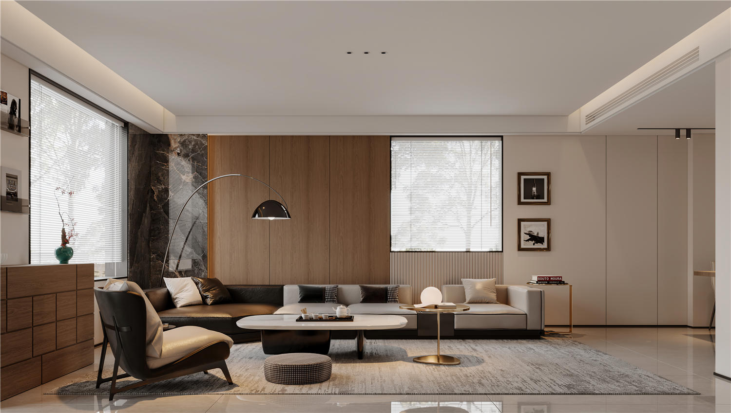 華僑城歡樂天際裝修效果圖,意式極簡,武漢室內(nèi)設計