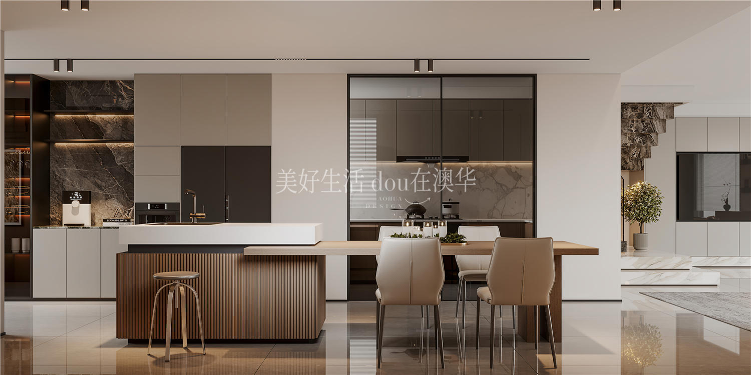 華僑城歡樂天際裝修效果圖,意式極簡,武漢室內(nèi)設計