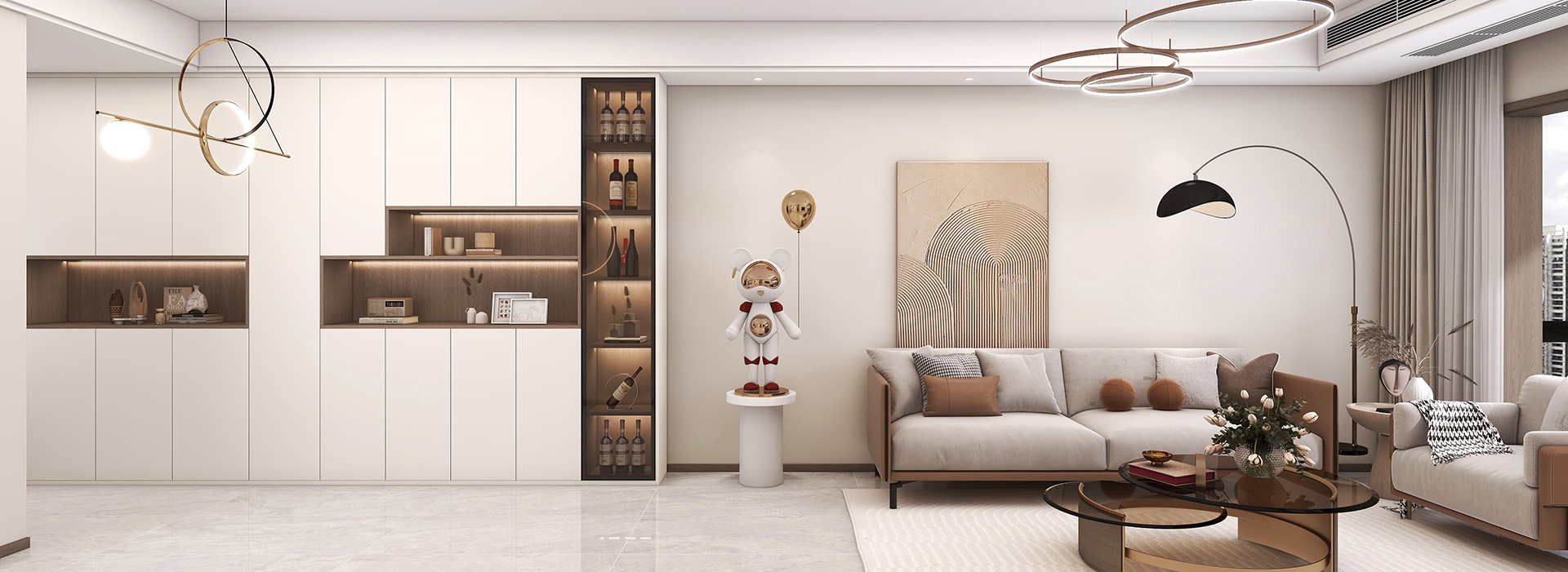 招商一江璟城裝修,現(xiàn)代簡約