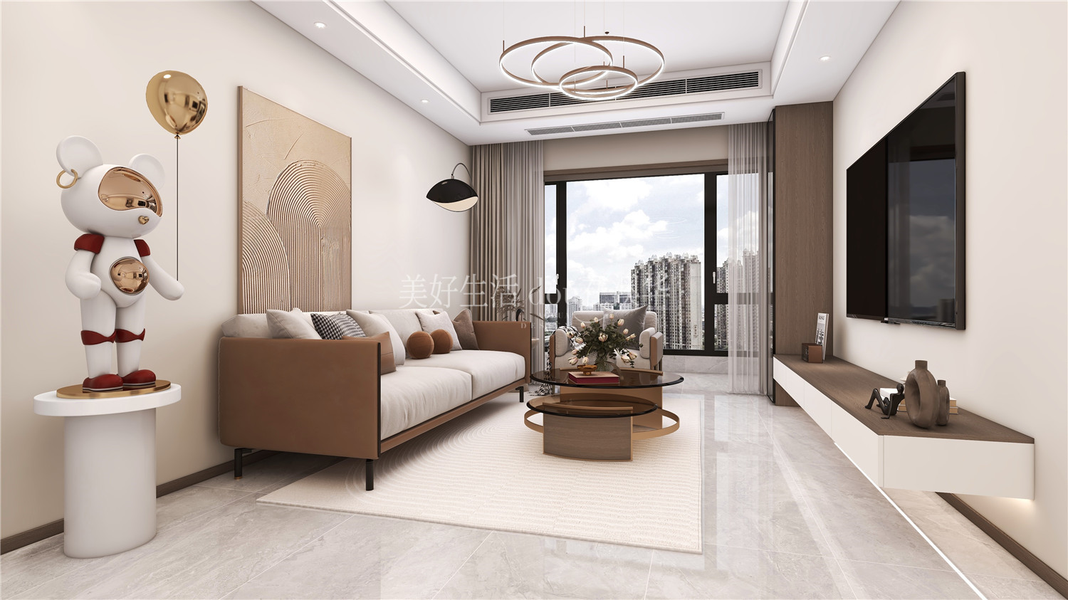 招商一江璟城裝修,現(xiàn)代簡約