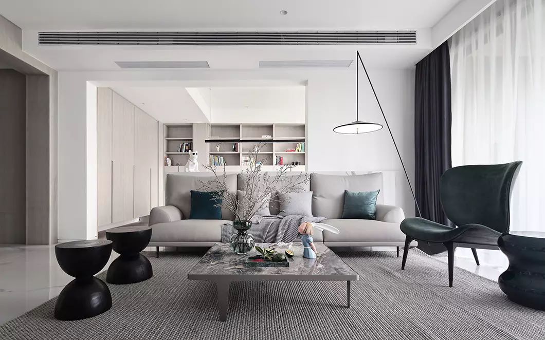 現(xiàn)代簡約黑白灰,武漢裝修設計