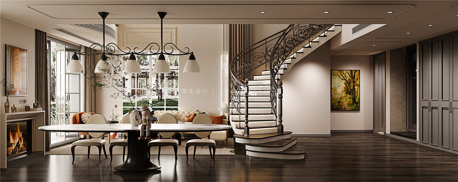 法式輕奢,武漢別墅設(shè)計