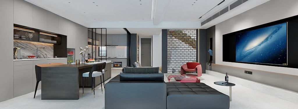 光谷世界城瑜樾東方裝修,現代風