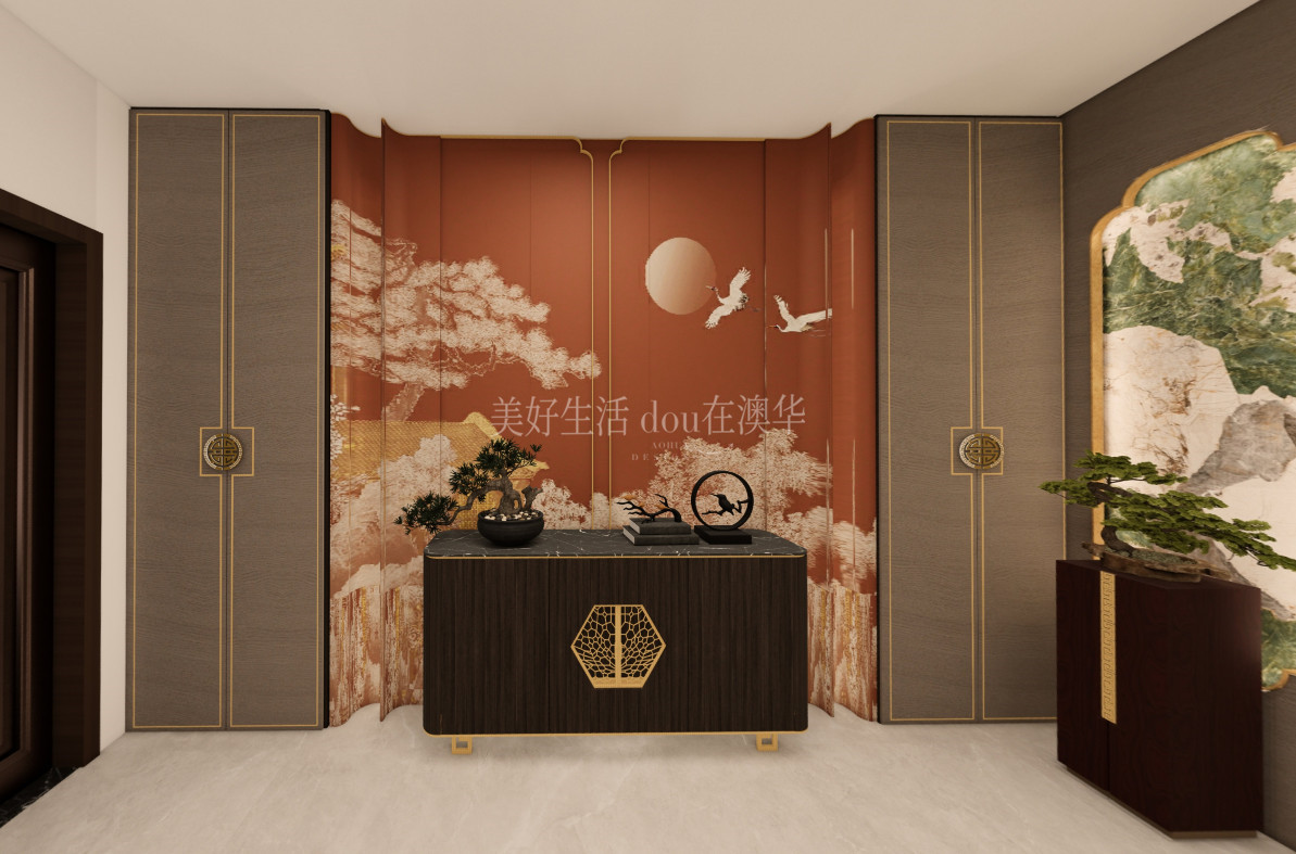 新中式,武漢別墅裝修