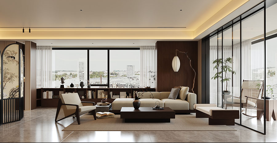 武漢瑞府裝修,中古風(fēng)