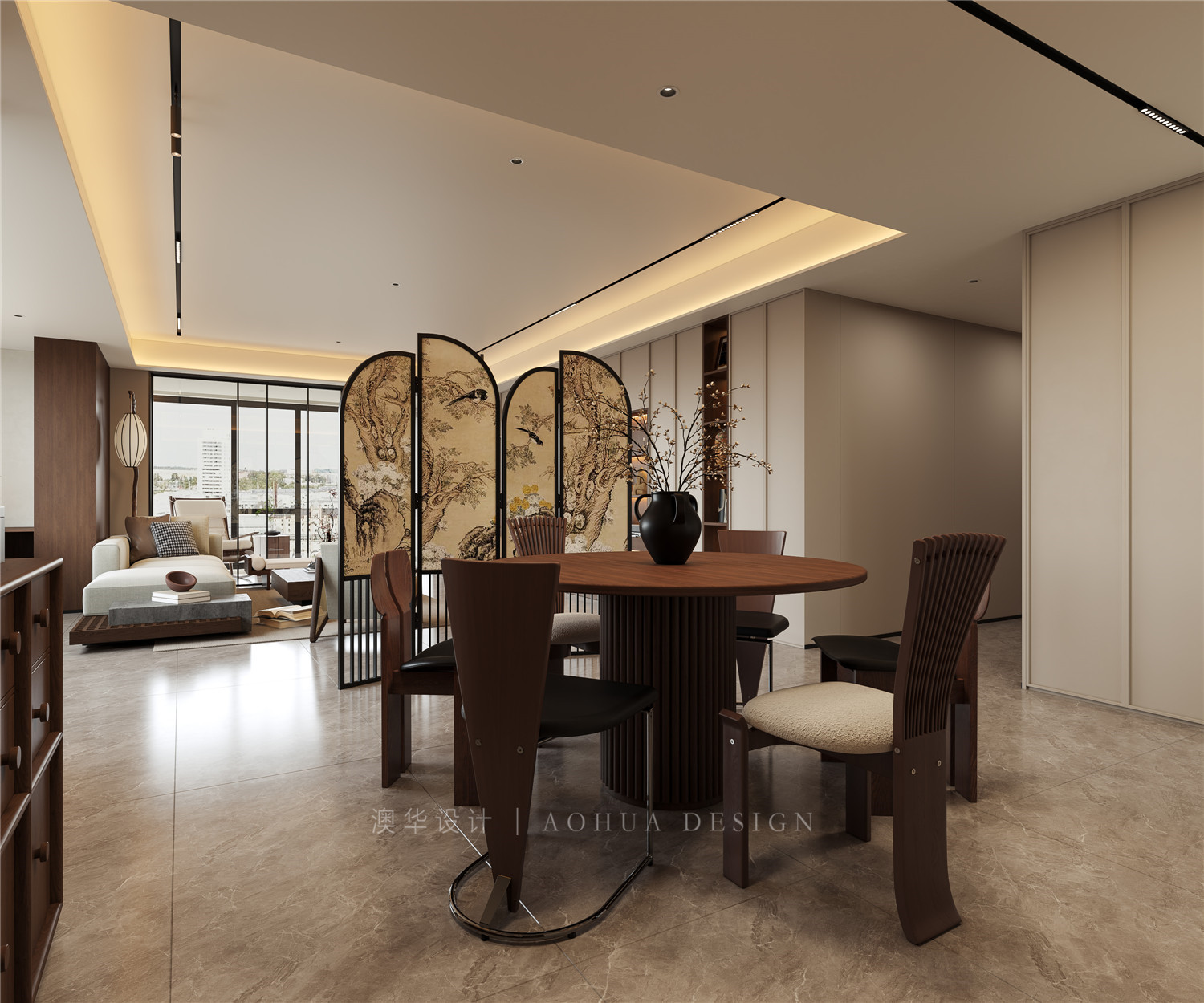 武漢瑞府裝修,中古風(fēng)