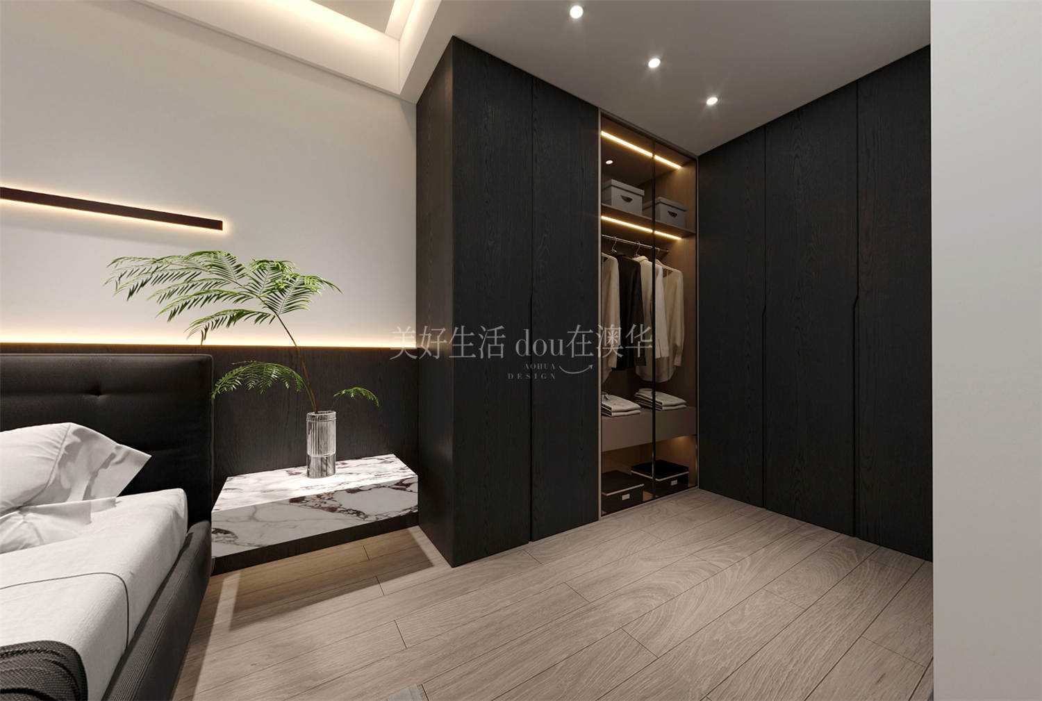 紅橋城裝修,黑白極簡風(fēng)