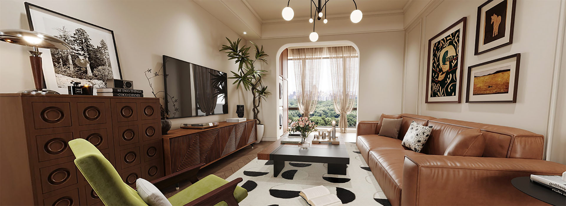 龍城匯萃園裝修,中古風