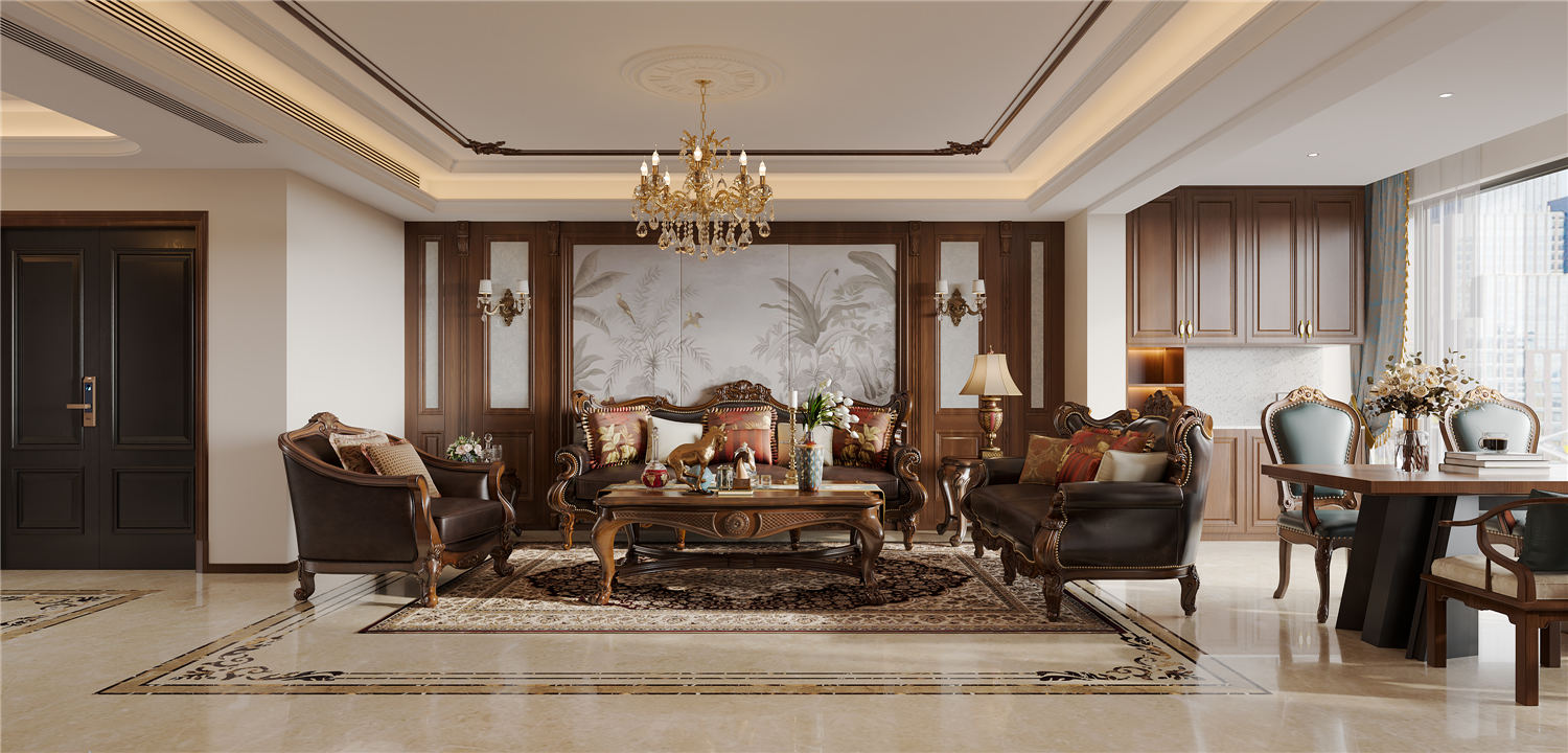 聯泰香域水岸裝修,美式復古