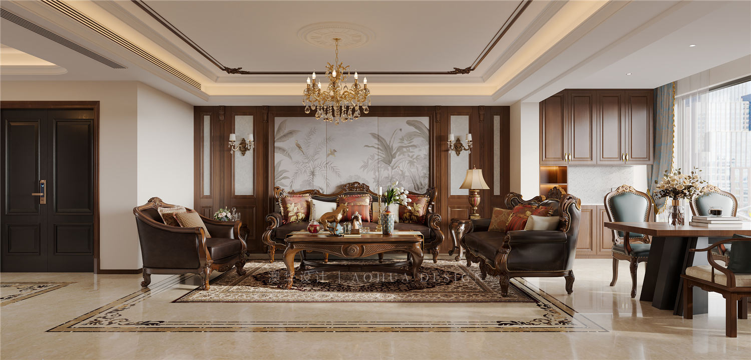 聯泰香域水岸裝修,美式復古