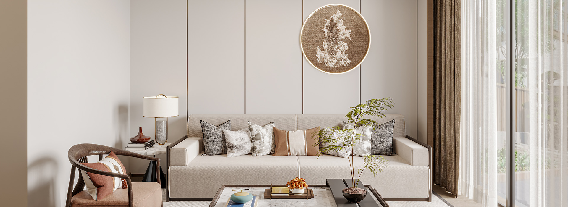 巢立方別墅裝修,現代中式