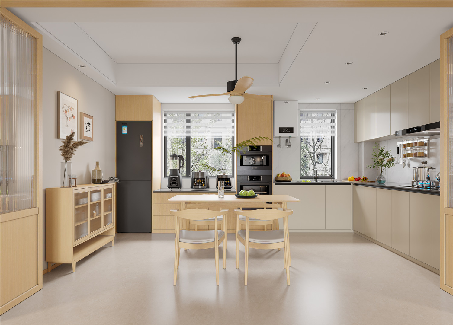 復(fù)地東湖國(guó)際7期裝修,原木風(fēng)