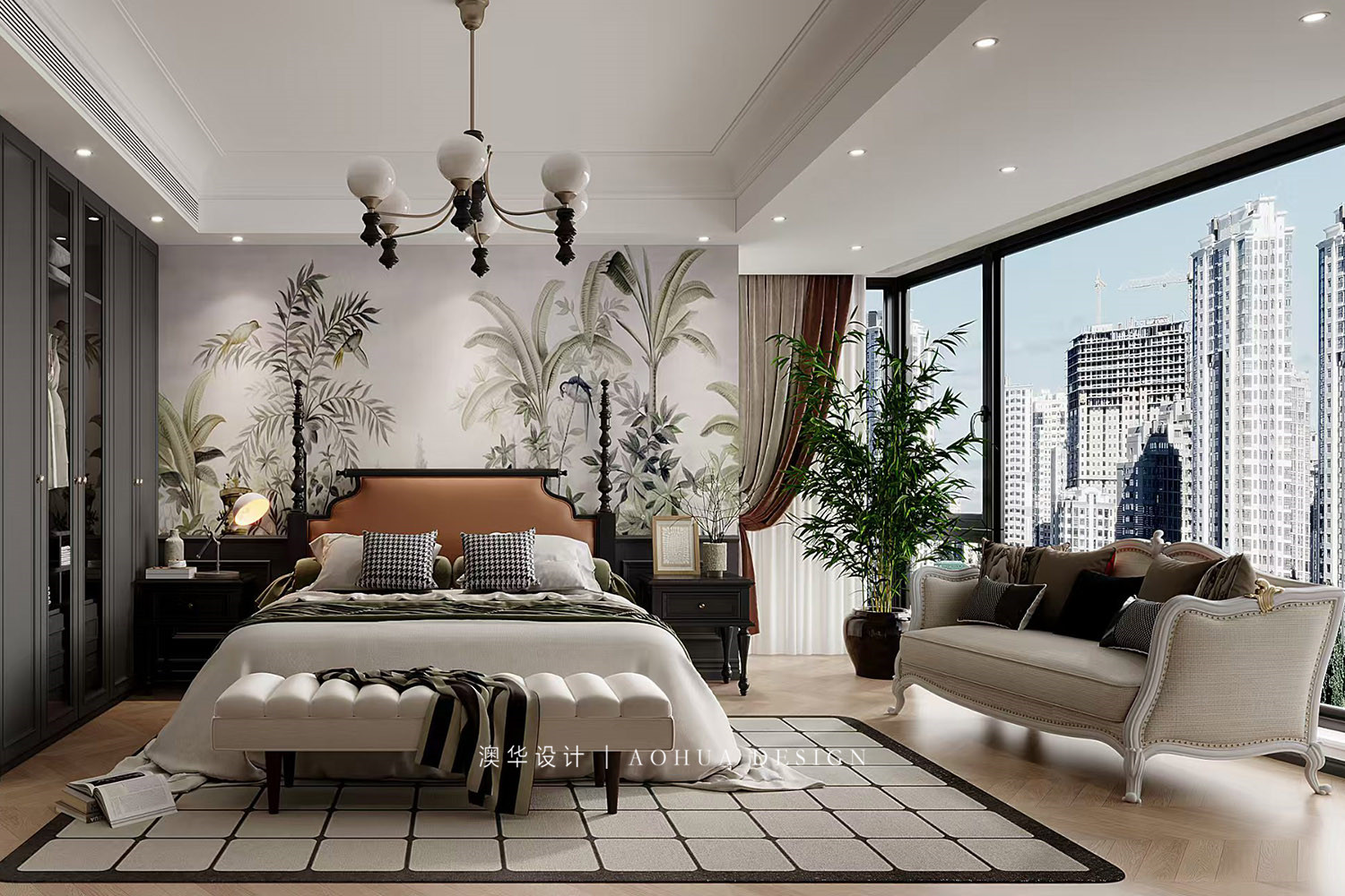 華僑城原岸裝修,美式風格