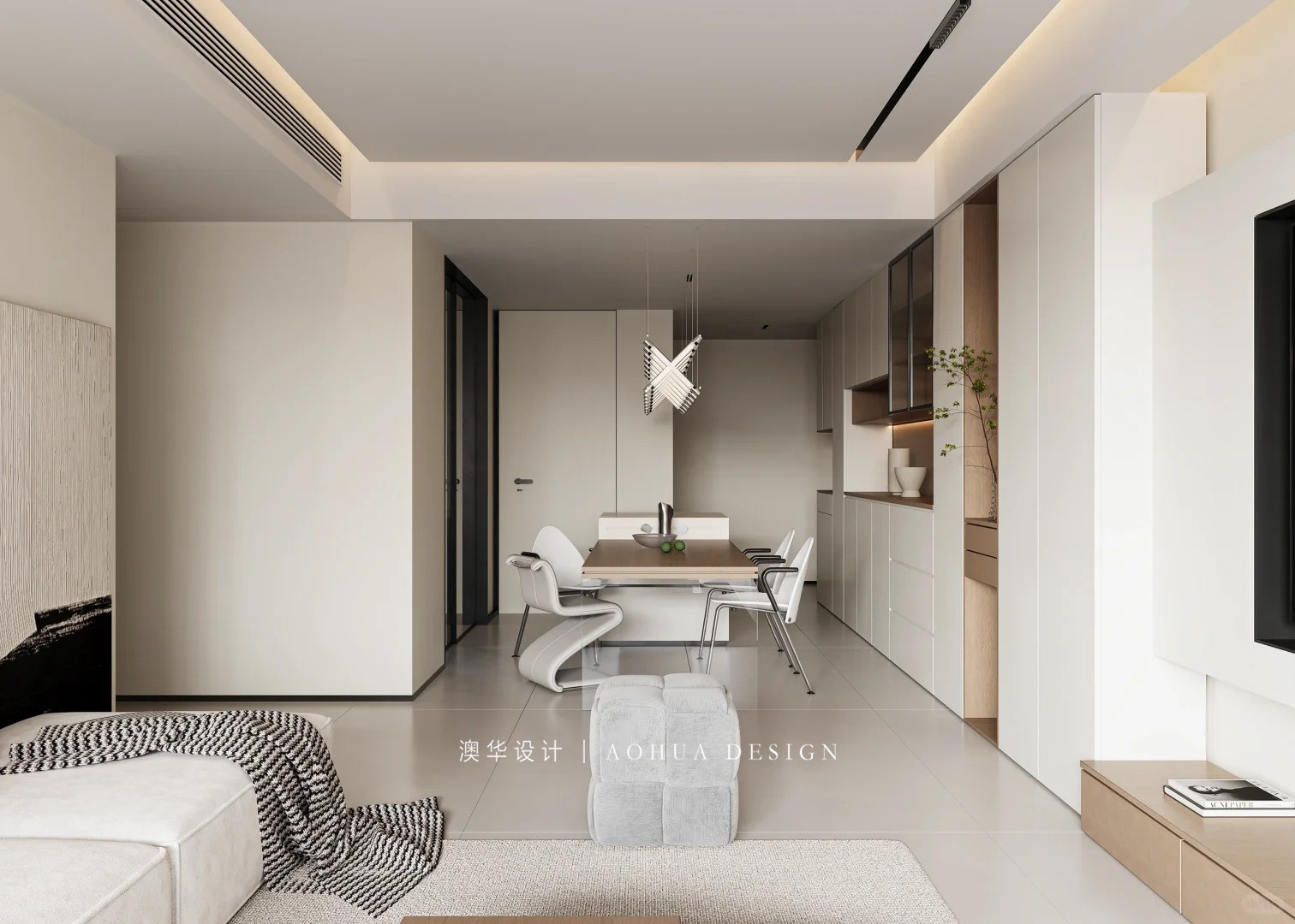 華發中央首府裝修,現代極簡風格