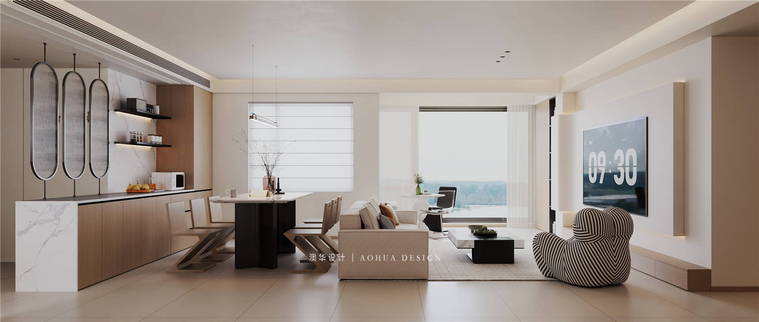 芷岸龍庭裝修,現代原木風格