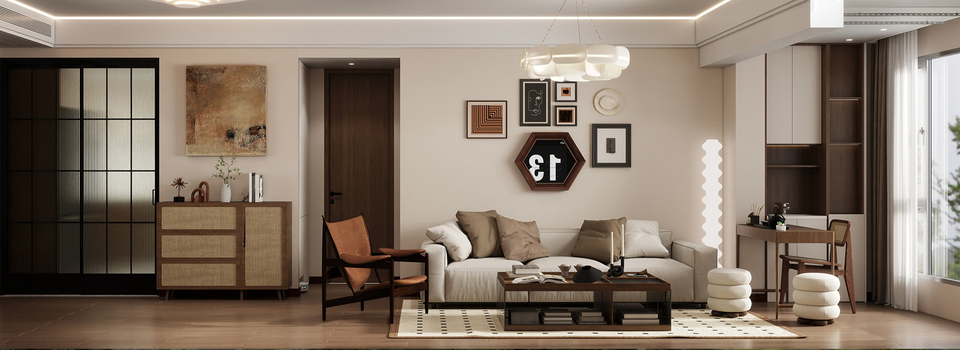 政通菁苑裝修,現代中古風格