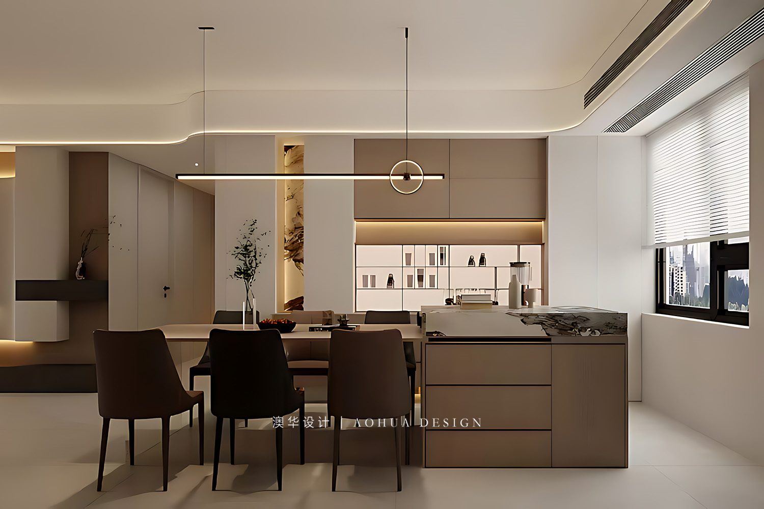 華發外灘首府裝修,意式輕奢風格