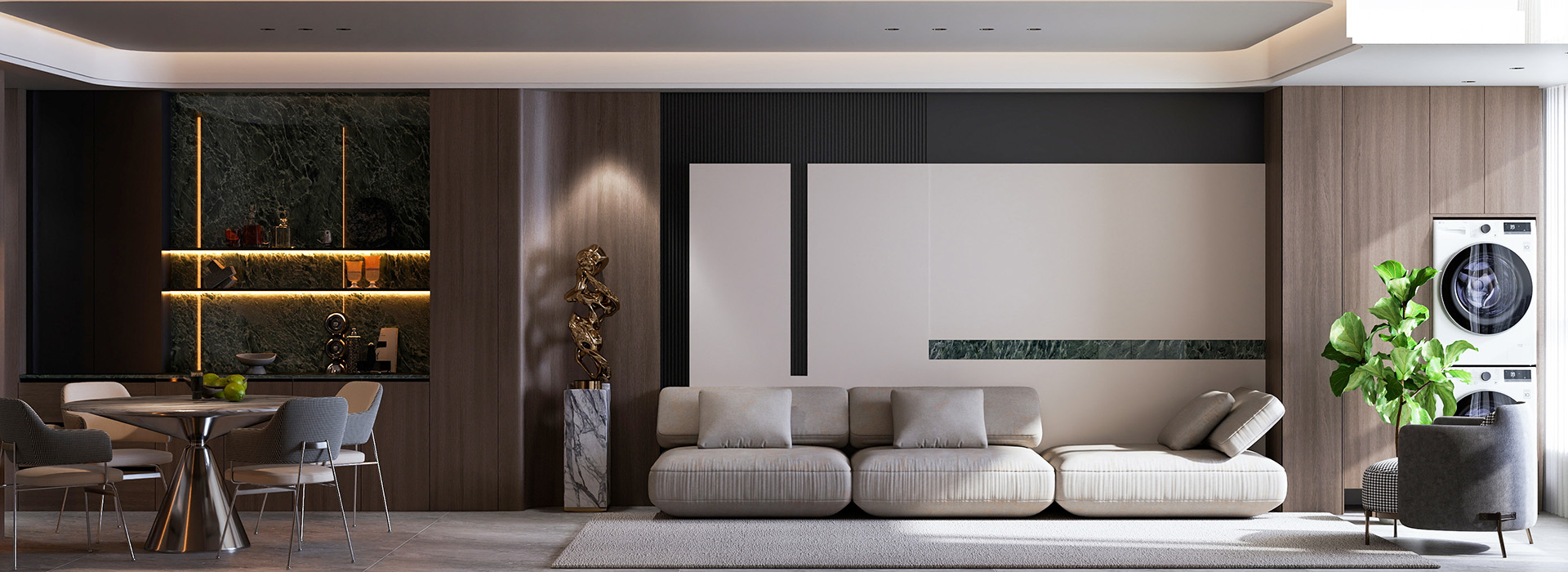 武漢潤府裝修,意式輕奢風格