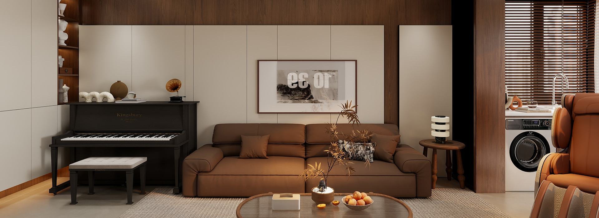 同馨花園裝修,現代中古風格