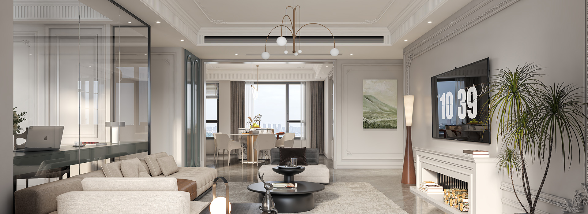 臥龍麗景灣裝修,輕法式風(fēng)格