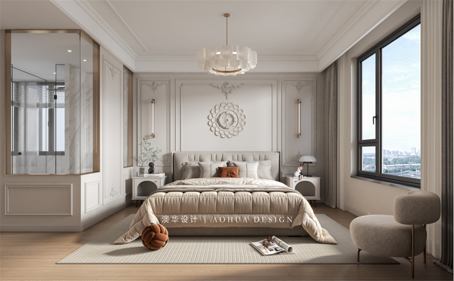 臥龍麗景灣裝修,輕法式風(fēng)格