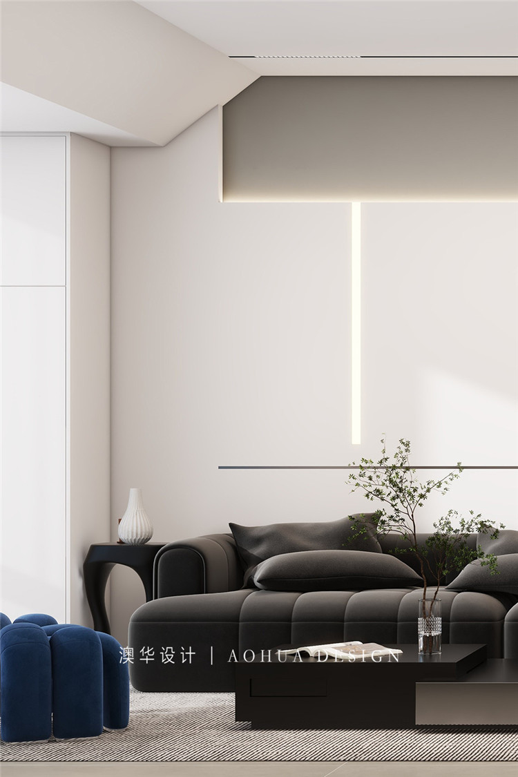 城市大廈130㎡現代黑白灰