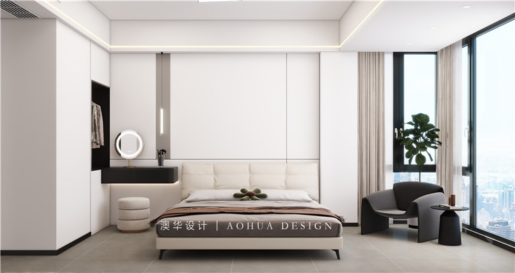 城市大廈130㎡現代黑白灰