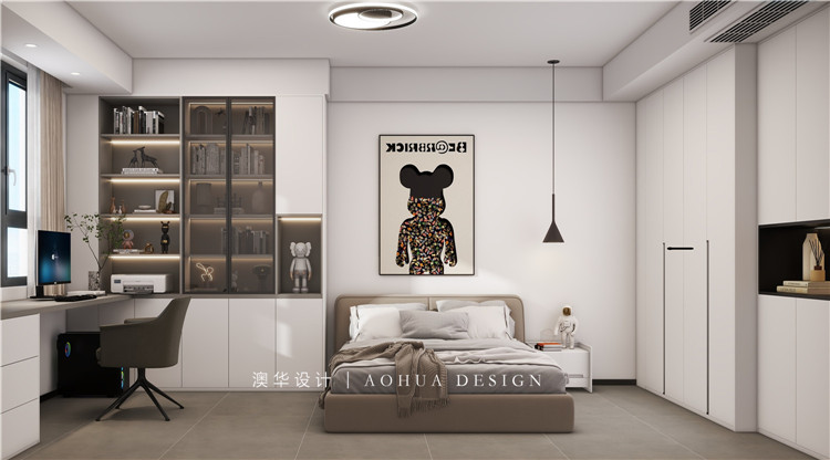 城市大廈130㎡現代黑白灰